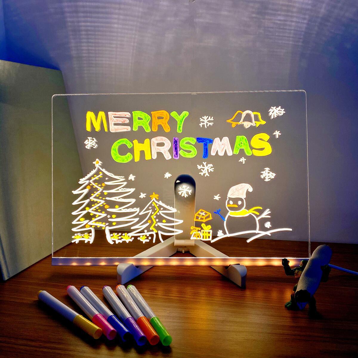 (🌲Frühweihnachtsverkauf🎁)-✨LED Notiztafel mit Farben🎨Kauf 2 und 10% Rabatt