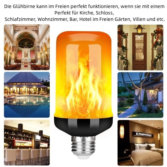 🥰Kaufen Sie 2 gratis Versand 🔥LED-Flammeneffekt-Glühbirne-mit Schwerkraft-Effekt