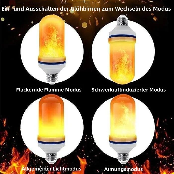 🥰Kaufen Sie 2 gratis Versand 🔥LED-Flammeneffekt-Glühbirne-mit Schwerkraft-Effekt