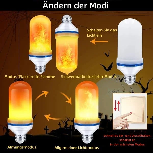 🥰Kaufen Sie 2 gratis Versand 🔥LED-Flammeneffekt-Glühbirne-mit Schwerkraft-Effekt