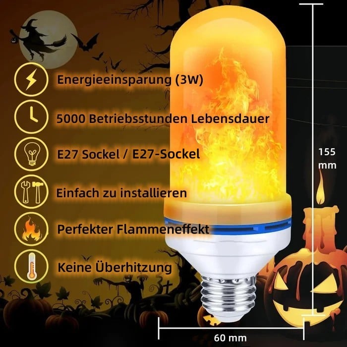 🥰Kaufen Sie 2 gratis Versand 🔥LED-Flammeneffekt-Glühbirne-mit Schwerkraft-Effekt